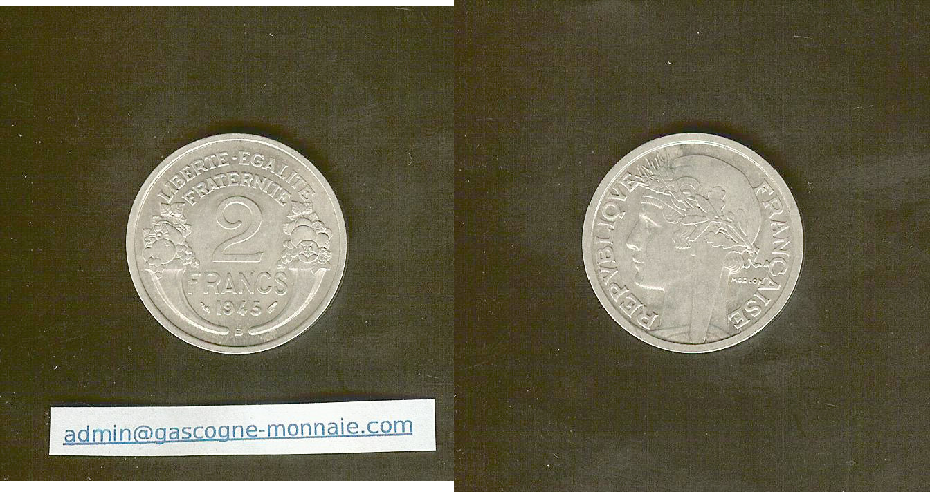 2 francs Morlon 1945B AU+